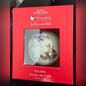 Royal Worcester Wrendale Designs By Hannah Dale Snowman Christmas Ornament New